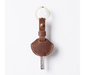 Genuine Leather Simple Keychain Cowhide Car Key Holder Men Keyrings Retro Key Case Creative Business Gift Wholesale