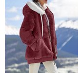 Winter Fashion Women's Coat New Casual Hooded Zipper Ladies Clothes Cashmere Women Fleece Jacket Solid Color Ladies Coats