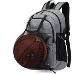 Mochara de Baloncesto with red para Pelotas, mochara para portátil de 15,6 pulgadas, mochila con Red para Pelotas, Bolsa de Baloncesto