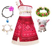 Summer Vaiana Fantasy Children New Movies Girls Carnival Dress Clothing Set Kids Princess Party Dress Christmas Moana 2 Costume