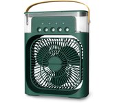 3 en 1 ventilador portátil aire acondicionado humidificador refrigeración USB ventilador Aire refrigerador LED Noche Luz Agua Niebla humidificación ventiadores