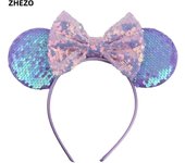 Disney Mickey Mouse Oor Hoofdbanden Frozen Elsa Anna Strik Pailletten Hoofdband Kids Party Cadeau Kinderen Diy Haaraccessoires