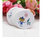 100Pcs Handmade with love /Thank You Flower DIY White Tags Wedding candy Gift Wrapping Paper Hang Paper Tags cookies Supplies