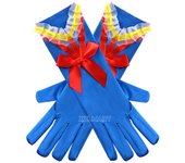 Girl Snow White Gloves Dress up Party Supplies Children Princess Cosplay Costume For Elsa Anna Belle Gloves Pink Purplle Yellow