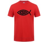 Jesus Fish Christ Printing T-Shirt For Man Woman Christian Jesus Faith Inspirational Fashion Brand T Shirts T-shirt Men Clothing