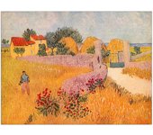 Panel decorativo del museo, listo para colgar. Van Gogh Vincent-Casa de campo en la Provenza-Cm 80x60
