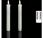 2/3/6 Pieces Short Remote Control Flameless Decorative Candles,7 Inch Plastic Christmas Wedding Valentine's Day Timer LED Candle