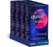 Durex - Condones Mutual Climax, Pack de 48 Preservativos para Sexo Seguro. Perímetro Regular, Grosor Elevado. 4 Cajitas