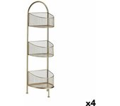 Estantería Dorado Metal 21,2 x 97 x 28,5 cm (4 Unidades)
