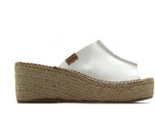Toni Pons IVONNE Zueco con cuña y plataforma de esparto,espadril,dedos fuera,de piel,yute,sencilla,casual, para señora