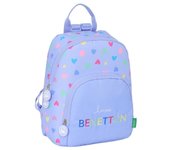 SAFTA  MINI MOCHILA BENETTON LILA BENETTON LILA 13x25x30 Cms.