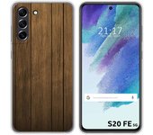 Funda Silicona para Samsung Galaxy S21 FE 5G diseño Madera Dibujos