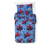 Funda nórdica Marvel, Spiderman y Avengers, 2 piezas para cama de 90cm y 105cm, composición 52% algodón 48% poliéster. Producto Oficial Disney