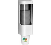 Dispensador de vasos para baño, portavasos para montaje en pared, dispensador de agua fría, portavasos con placa de pasta, color blanco