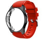 Silicone Case+band For Samsung Galaxy watch 46mm 42mm strap Gear S3 Frontier Band Sports watchband+Protector watch case 42/46 mm
