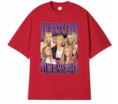 Miley Cyrus Hannah Montana Hip Hop Retro Style Pattern Tshirt Women's Fashion Casual Harajuku Street Wear Tshirt