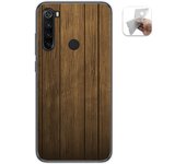 Tumundosmartphone Funda Gel Tpu para Xiaomi Redmi Note 8 (2019/2021) diseño Madera Dibujos