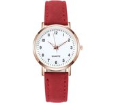 Reloj de moda para Mujer, Relojes de cuarzo de Cuero, Reloj de pulsera con Luz trasera de lujo, Femenino