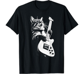 Van Gogh Starry Night Cat T-Shirt Hip Hop 100% Cotton Streetwear New Fashion Casual Tops Tees Classic Fit Cat Lover Neck 51314