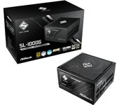 FUENTE ALIMENTACION ASROCK SL-1000G,PSU,1000W,80 PLUS GOLD,135MM,MODULAR,PCI-E 5.1 (12+4pin)x1,PCI-E (6+2 pin)x3,SATA (5 pin)x9