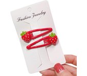 Children's Strawberry Hair Clip Pearlescent 3d Diamond Inlaid Strawberry Hair Clip/headband Lovely Little Girl's Hair Accessory