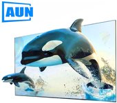 AUN Projector Screen 120 100 60 Inch Thicken Foldable Portable White Cloth Material 1080P 4K 2K Laser Home Theater Cinema