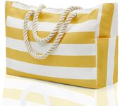 Bolsa de Playa para Mujer Bolsa de Playa Grande, Bolsa de Playa a prueba de Arena impermeable with Cremallera, Bolsa de Playa de piscina Grande