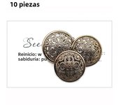 10Pcs/Lot Metal Hollow Carved Buttons Handmade Golden Round Vintage Blouse Jacket Buckles Sewing Clothing Decor 15/18/20mm