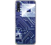 Tumundosmartphone Funda Gel Tpu para Samsung Galaxy A70 diseño Circuito Dibujos