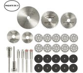 6-32Pcs Mini Circular Saw Blade Set Sanding Grinding Wheel Cutting Disc for Dremel Accessories Metal Cutting Rotary Tools