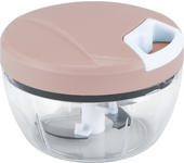 Elite Kitchenware Picadora Manual Con Cuchilla De AceroModelo Picadora Mediana + Mezclador. Incluye función de mezclador. Disponible en tres colores: gris, rosa y aguamarina. Capacidad: 500 ml