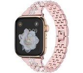 For Apple Watch Band Ultra 49mm, 45mm, 41mm, 40/44mm, 42mm, Diamond Glitter, Metal Band, iWatch Series 9, 8, 7, 6, 5, 4 SE