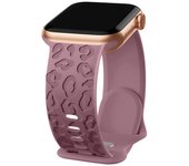 Engraved Strap For Apple Watch Band 44mm 40mm 45mm 49mm 41mm 38mm 42mm Leopard silicone bracelet iwatch series 7 se 3 6 8 ultra