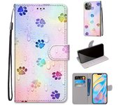 Funda para iPhone 12 13 14 15 Pro Max Magnética De Piel Para Billetera Con Soporte