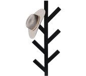 Perchero Negro, 41cm Metal Percheros de Diseño with 6 Ganchos, Ganchos de Abrigo Moderno, Ganchos para Abrigos, Perchero De Papel para Recibidos Entradas Dormitorios Baños