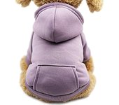 Perro Gato Sudadera con Capucha Mascota Cálido Abrigo de Invierno Ropa de algodón para Perros con Bolsillo Exterior para Perros pequeños