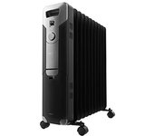 Cecotec Radiador de Aceite ReadyWarm 11000 Space Black. 2500 W, 11 Módulos, 3 Niveles de Potencia, Termostato Regulable, 25 m²