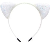 Glitter Cat Ears Headband Kitty Headband for Girls and Women Sparkly Hair Hoop Shiny Hairbands Hair Accessories for Daily