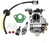 Carburador para motor desbrozadora 52cc 49cc 43cc, Kit de carburador con junta, Manguera, bujía y filtro de gasolina
