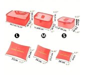 Bolsa de almacenamiento de viaje de gran capacidad para equipaje, organizador de clasificación de ropa, conjunto de maleta, caja de zapatos, Cubo de embalaje, 6 piezas