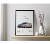 Pop Retro Japan JDM Car Details Poster Aesthetics Supercar Gtr R33 240 MX-5 RX7 Gt86 WRX Canvas Print Wall Art Garage Room Decor