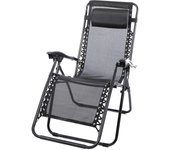 GREATOOL Silla Tumbona con Reposabrazos Plegable, 90x65x114cm, Tumbona Plegable Multiposiciones Jardin/Terraza,  Ideal para Playa, Jardín, Terraza
