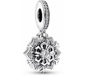 Charm colgante Pandora Doble Copo de Nieve Brillante