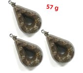 Carp Fishing Sinker Flat Pear Swivel Sinker Weight 31-85g Coated Tapered Flat Pear Weights For Carp Fishing Tackle Accessories