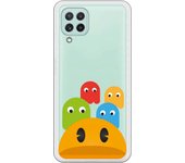 Funda compatible con Samsung Galaxy A22 4G - Comecocos y Fantasmas de Frente