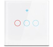 EU Tuya WiFi Smart Switch Works With Alexa No Neutral Wire Wireless RF433Mhz Remote Wall Touch Sensor Lightes Switch 1/2/3Gang