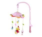 Conejo de peluche con forma de estrella de cinco puntas para bebé, oso giratorio, campana de noche musical, caja de música, campana de cama, juguete para cama de bebé