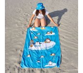 Toalla de Playa Grande,Toalla para gimnasio y piscinas, 100 X 160 cm, 100% Poliéster, Ultra-ligera y Secado rápido, Toalla de Camping con diseño original "Pingüino"