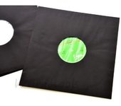Fundas Interiores de Papel Negro + Antiestático Discos de Vinilo LP - Pack de 100 Fundas - / Ref.2434 - Marca Cuidatumusica -