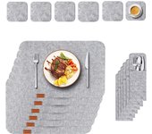Juego De 6 Tapetes De Comida De Lana Resistant To Calor Fácil De Limpiar Antideslizante Lavable Tapete De Taza Para Mesa